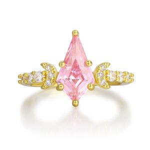 Arany tónusú Emporia Ötvözetű Gyűrű Rózsaszínű Emporia® Kristállyal és Fehér Emporia® Kristállyal, CAT073/59 146729552 - Női ékszer