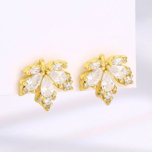 Arany tónusú Emporia Ötvözetű Fülbevaló Fehér Emporia® Kristállyal, CAT125 146729561 - Női ékszer