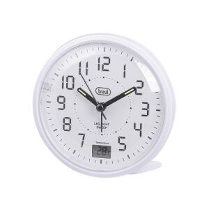 Trevi SL 3P27 kvarc ébresztőóra LED háttérvilágítással, hőmérséklet kijelzővel és hangtalan SWEEP működéssel, fehér szín 146729915 - Trevi