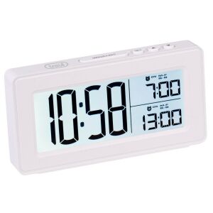 Trevi SLD 3P40 digitális ébresztőóra nagy, háttérvilágítású LCD kijelző, két külön beállítható ébresztés, fehér színben 146729922 - Trevi