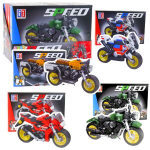 Építőkockák Motor Motorkerékpár Robot 2in1 217-222 db. Mix