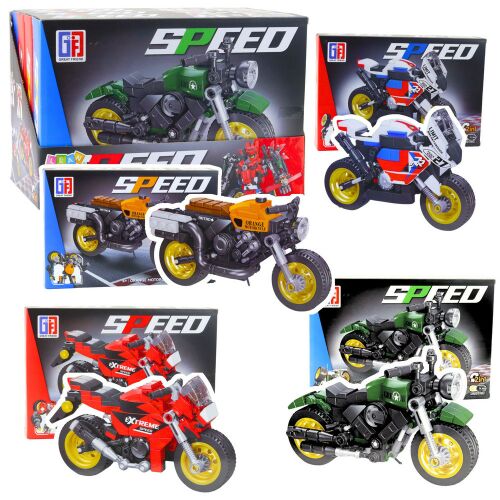 Építőkockák Motor Motorkerékpár Robot 2in1 217-222 db. Mix 146731597