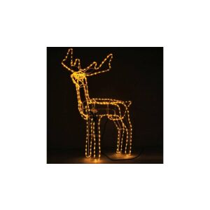 Mozgó fejű LED 3D rénszarvas kültéri dekoráció, 110 cm, melegfehér 146731769 - Szezonális dekoráció