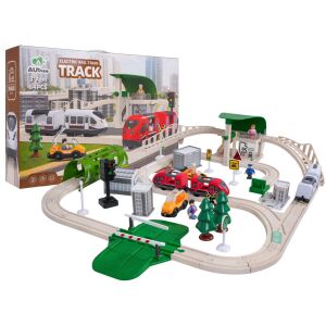 Városi vonat fény- és hangfunkcióval - 80 darabos