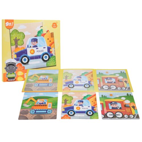 3 az 1-ben Mágneses Járművek Kirakó könyv 146732031