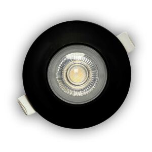 LED fürdőszoba spot 4,9 W lefelé semleges fény (4000 K), fekete, 480 lm, IP44, Klausen 146732246 - Spotlámpa