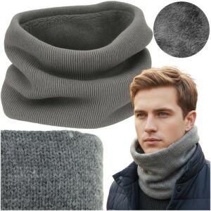 Trizand Szürke Plüss és Kötött Férfi Sál, Univerzális Méret, 30x24 cm 146733396 - Trizand