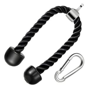 Coardă de antrenament pentru tricepși, pentru exerciții de fitness, cu carabină, capacitate de încărcare 200 kg, RT 146733445 - Echipamente de fitness