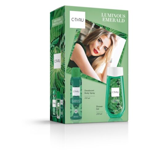 C-Thru Luminous Emerald ajándék szett (dezodor spray 150ml+tusfürdő 250ml)