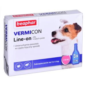 Beaphar Vermicon Dog S - Preparat na ektopasożyty dla psów do 15kg 146734263 - Trzymanie kotów