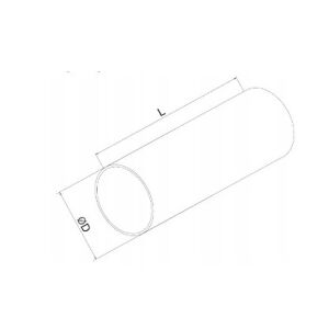 Lüftungskanal rund fi:150mm 0,5m weiß AirRoxy 02-489 146734410 - Lüftungsrohre & -profile