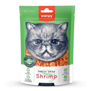 WANPY Cats Snack macskáknak Garnélarák - fagyasztva szárított garnélarák 20 g