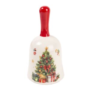 Kerámia csengő karácsonyfa 14cm 146735135 - Karácsonyfadísz