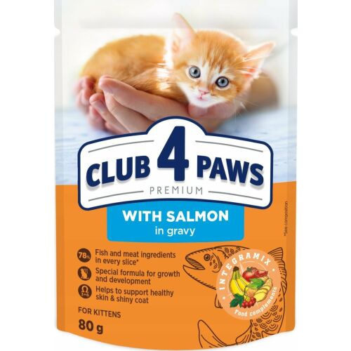 Synteza CLUB4L MACSKA zacsk.80g KITTEN LOSOSZ szószban /24 146735808