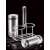 Berlinger Haus Royal Black Collection salt and pepper shaker set with stand, stainless steel and glass, black background