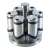 Berlinger Haus Black Royal 7 piece rotating spice rack, stainless steel, glass, plastic