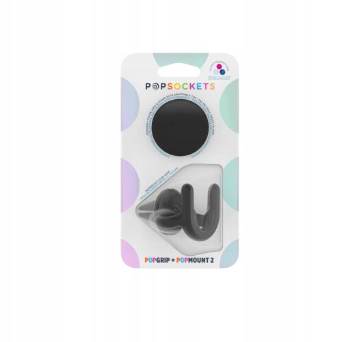 Popsockets Autó Légző 2 + PopGrip fekete csomagolásban - Asztali telefontartó