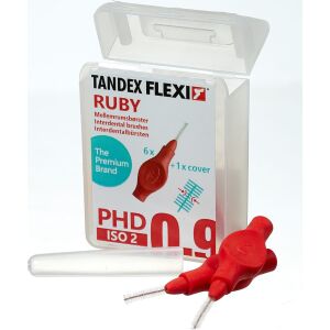 Tandex Tandex (6 db) Flexi Super Fine Ruby fogkefe (piros)