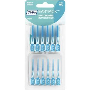 TEPE_EasyPick fogköz tisztító kefék/kefés fogpiszkálók tokban M/L Kék 36db