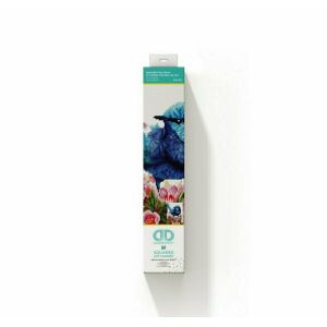 Gyémánt hímzés Diamond Dotz Gyémánt mozaik Kék madár virágok között Splendid Fairy Wren 35x43cm DQ10023