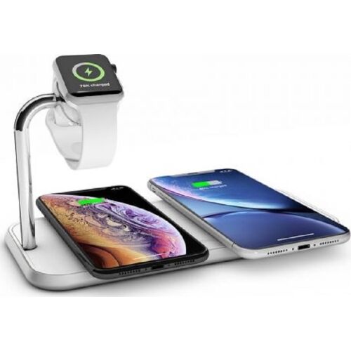 ZENS Dual+Watch - alumínium vezeték nélküli töltő két eszköz számára és Apple Watch (fehér) [go] 146737290