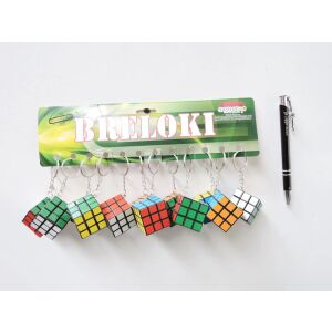 BRELOK x 12 kostka kol., plast.,            fol. 146737426 - Brelok do kluczy