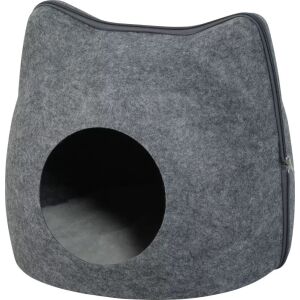 ZOLUX Macska ágy zárt ház füles macska szürke színben