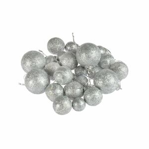 Set de globuri argintii - mix dimensiuni 146738122 - Decorațiuni pentru pomul de Crăciun