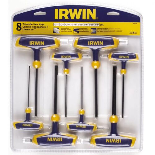 Irwin 8 darabos T-markolatú imbuszkulcs készlet, 2.0-10mm méretek, csavarok és csavarok meghúzásához és lazításához - Imbuszkulcs