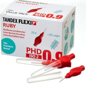 Tandex Tandex (25 db) Flexi Super Fine Ruby fogköztisztító kefe (piros)