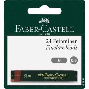 FABER-CASTELL mină fină Super-Polimer 0,5mm B 2x BK 146738603 - Papetărie