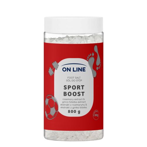 ON LINE Lábfürdő Só Sport Boost 800 g