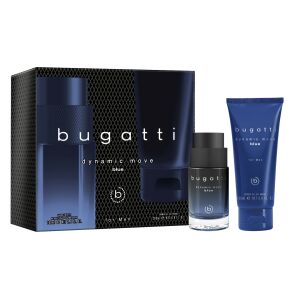 BUGATTI Zestaw prezentowy męski Dynamic Move Blue (woda toaletowa 100ml + żel pod prysznic 200ml) 146740831 - Frumusețe și sănătate
