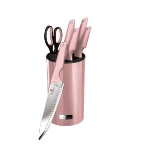 Berlinger Haus BH-2797 7 piece knife set with stand, pink - Kitchen Knife