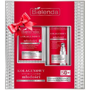 BIELENDA Ajándékcsomag Collagen Youth Stimulator 50+ (50 ml-es anti-aging krém + 10 ml-es szem- és szájárok anti-aging krém)