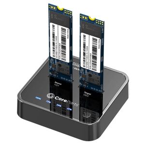 CoreParts USB3.2 Typ C (10Gpbs) M.2 NVMe SSD Stacja dokująca do klonowania M.2 NVMe do M.2 NVMe z funkcją klonowania 146741705 - Stacja dokująca