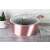 Гърне Berlinger Haus BH-6036 I-Rose Collection 28 cm с капак, розово злато, на маса с чиния и вилица