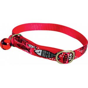 Zolux Nylon Macska Nyakörv Szardínia piros