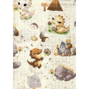 Mintás textil pelenka 1db-os - Kis dinók bézs 146742186 - Textil pelenka
