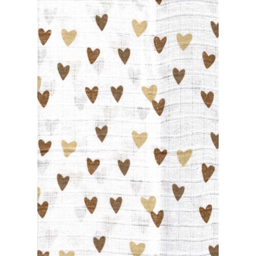 Mintás textil pelenka 1db-os - bézs/barna szívecskés 146742188