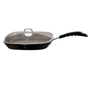 Berlinger Haus BH-6130 Grillpfanne mit Deckel, 28 cm, Black Professional Line