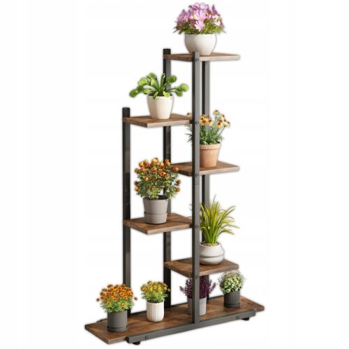 Rusztikus fa polcos növényállvány 146744610