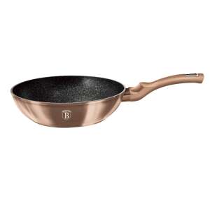 Berlinger Haus BH-6171 Metallic Line Rose Gold Edition 30cm Wok with free protective cover - Berlinger Haus