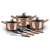 Комплект за готвене Berlinger Haus Metallic Line Rose Gold Edition 17 части