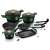Berlinger Haus BH-6066 Emerald Collection 12+2 piece cookware set, green