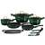Berlinger Haus BH-6066 Emerald Collection 12+2 piece cookware set, green