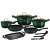 Комплект за готвене Berlinger Haus BH-6066 Emerald Collection, 12+2 части, зелен
