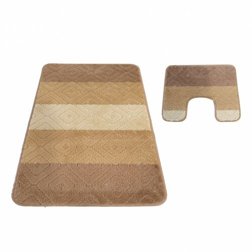 Fürdőszoba szőnyeg Dy. Montana 03N bézs 2 részes szett (50cmx80cm+40x50cm) 146747817