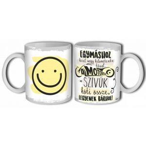 Bögre-A motorosokat szívük köti össze-Vicces bögre