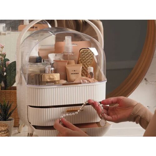 Kozmetikai rendszerező fiókokkal, 37x18x25cm - fehér 146749758